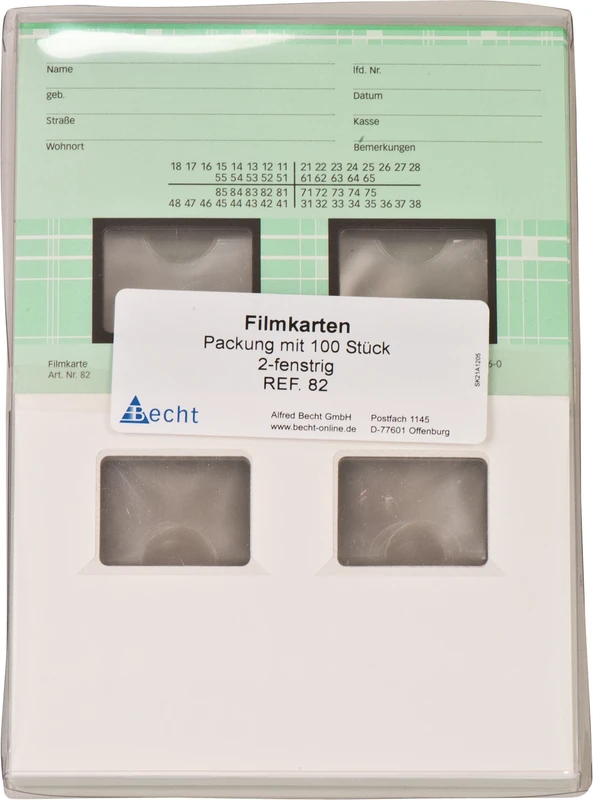 Filmkarten Packung 100 Stück für 2 Filme, Nr. 82