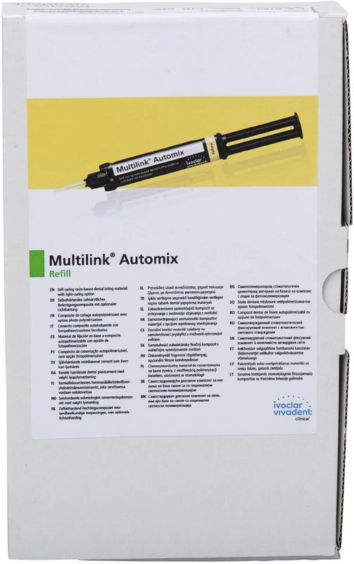 Multilink® Automix Packung 3 x 9 g Multilink Automix Spritze yellow, 3 x 15 Mischkanülen