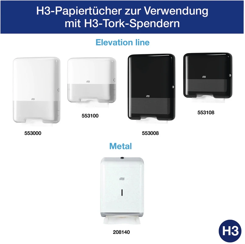 TORK® schnellauflösendes Zickzack Handtuch (V-Falz) Packung 15 x 250 Stück, 2-lagig, hochweiß, schnellauflösend