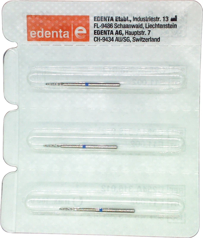 Chirurgie Knochenfräser C254A Packung 3 Stück FG XL, Figur 415 , 6 mm, ISO 012 Chirurgie Knochenfräser C254A Edenta