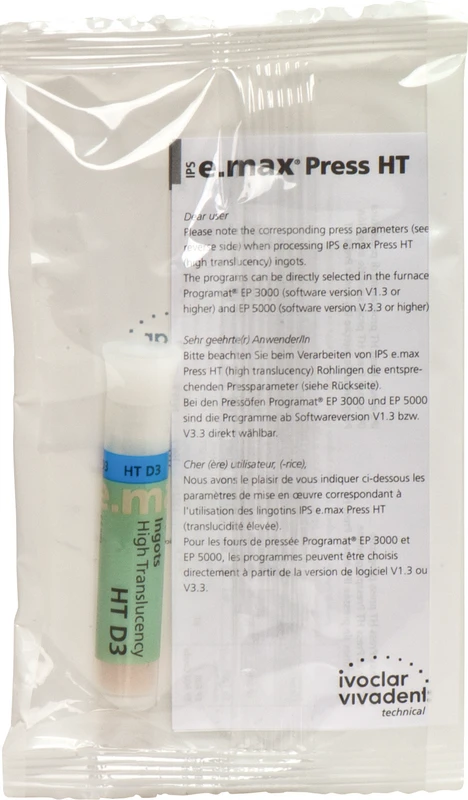 IPS e.max® Press Packung 5 Rohlinge HT D3