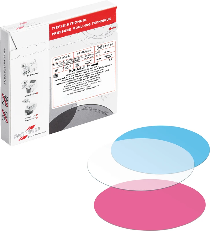 DURASOFT® seal Packung 10 Stück klar, Ø 125 mm, Stärke 0,1 mm