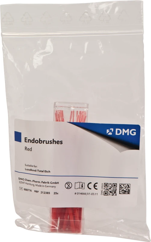 LuxaBond Endopinsel Packung 25 Stück red