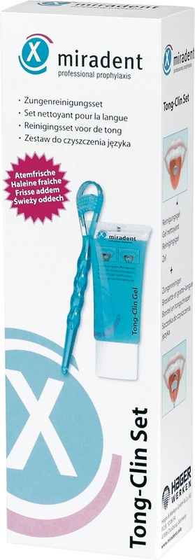 Tong-Clin® Gel Set 50 ml Gel, 1 Zungenreiniger blau transparent