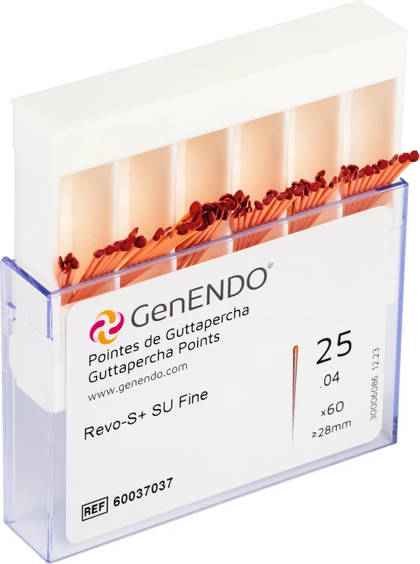 GenENDO Revo+ Guttapercha Packung 60 Stück fine, Taper .04, ISO 025