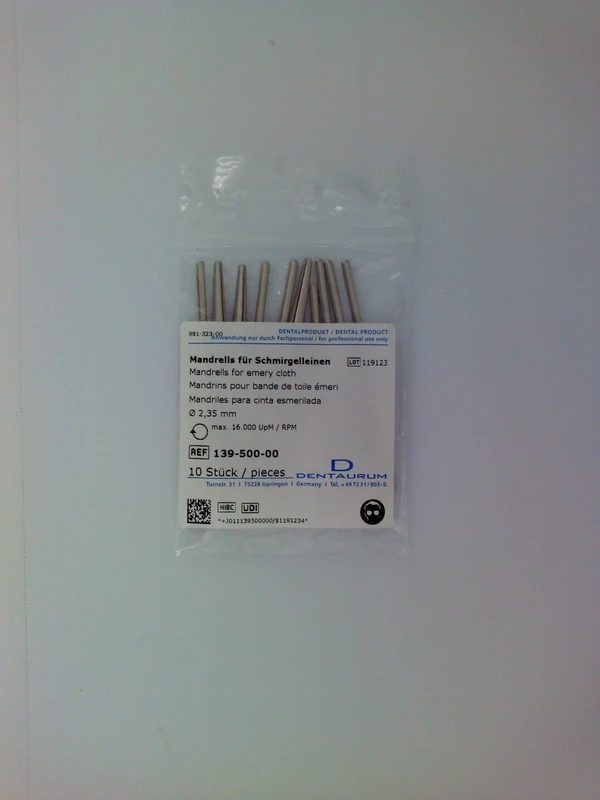 Mandrells Packung 10 Stück für Schmirgelleinen