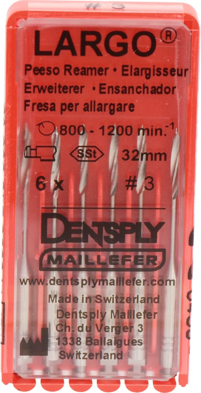 LARGO® Peeso Reamer A0009-24 Sortiment 6 Stück 32 mm, Gr. 1-6