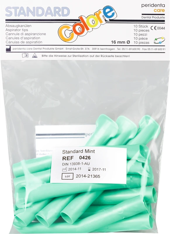 Absaugkanülen Standard Packung 10 Stück mint
