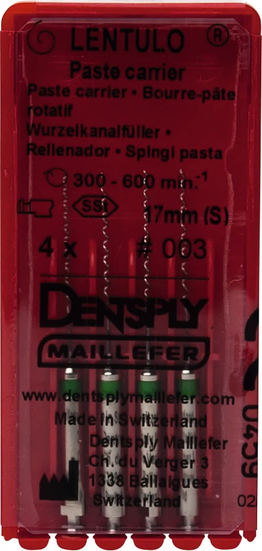 Wurzelkanalfüller "LENTULO®" Packung 4 Stück 17 mm, Gr. 3