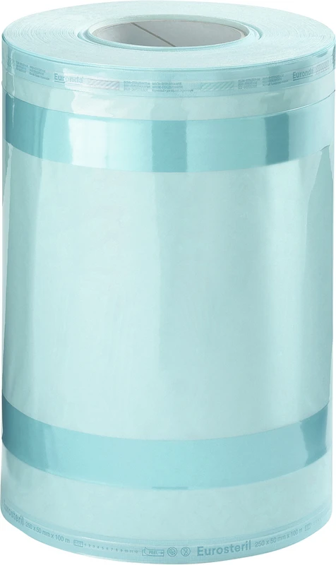 Eurosteril Pro Sterilisationsfolie Rolle 100 m, 250 x 50 mm, mit Seitenfalte