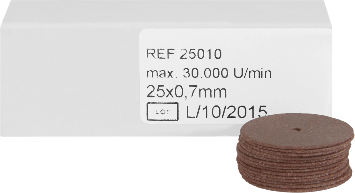 TOPDENT BA 606 Co-Cr-Trennscheiben Packung 100 Stück Ø 25 mm x 0,7 mm