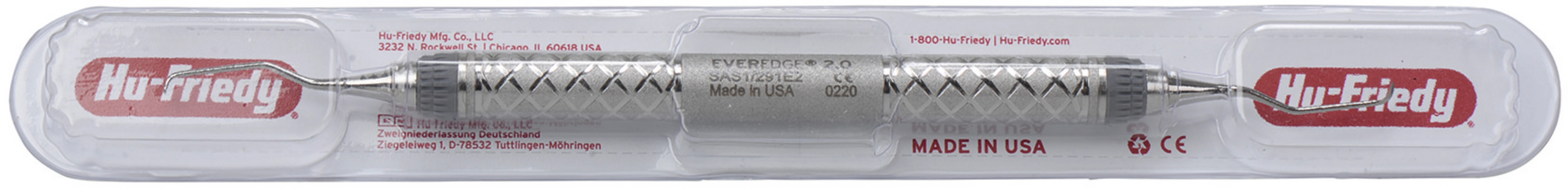 Küretten Gracey Mini Five EverEdge™ 2.0 Stück Figur 1/2, oral/labial, Griff #9, grau