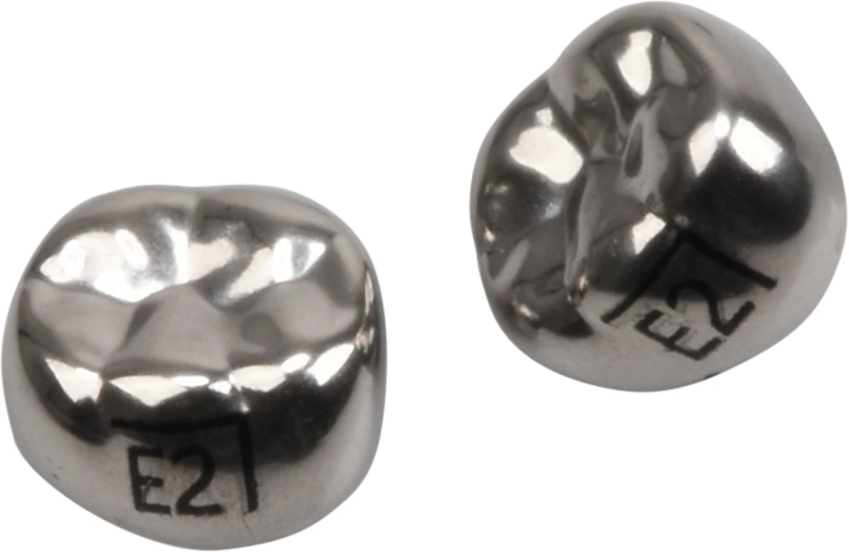 Edelstahlkronen Packung 5 Stück E-LR-2, für Milchmolaren
