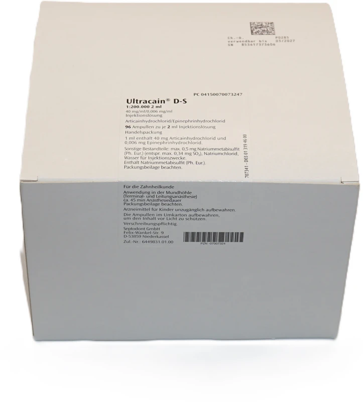 Ultracain® D-S 1:200.000 Packung 96 x 2 ml DS, 1:200.000