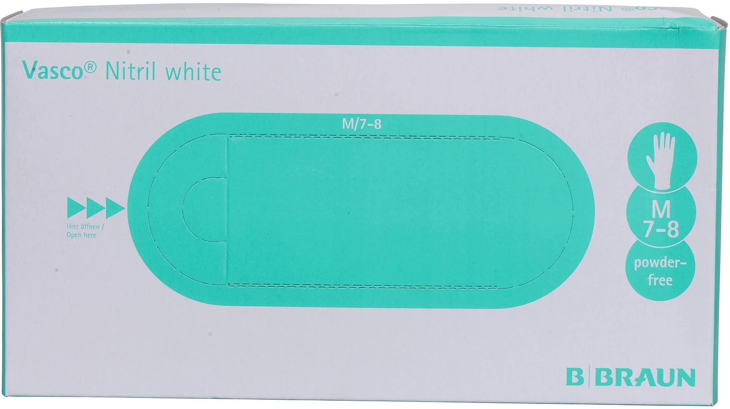Vasco® Nitril white Packung 150 Stück puderfrei, weiß, M