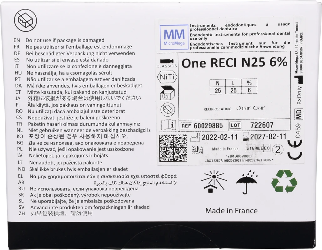 One RECI G-Files - Blister 5 Stück 25 mm, n25, 4% steril