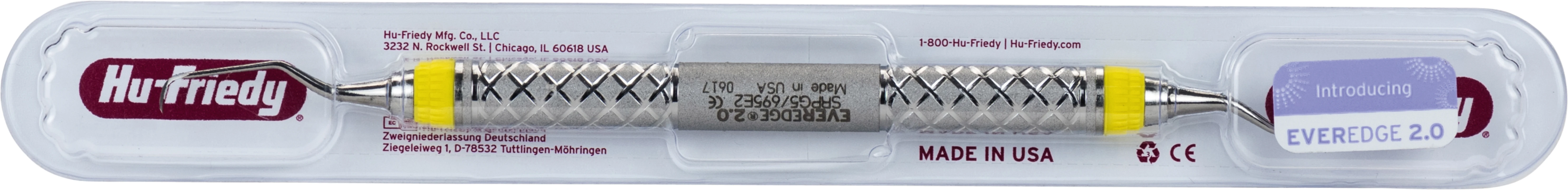 Küretten Gracey After Five EverEdge™ 2.0 Stück Figur 5/6, labial/lingual, Griff #9, gelb