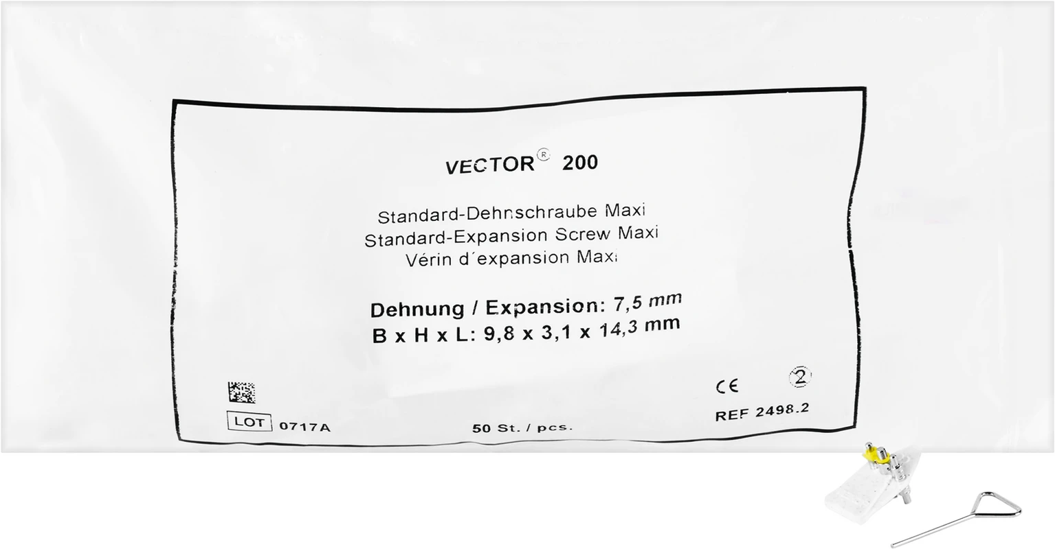 VECTOR® Standard-Dehnschrauben Packung 50 Stück VECTOR 200, (B x H x L) 9,8 x 3,1 x 14,3 mm, Dehnung 8 mm