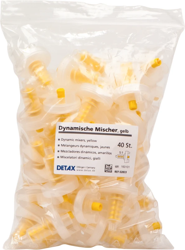 DETAX Dynamische Mischer Packung 40 Stück gelb