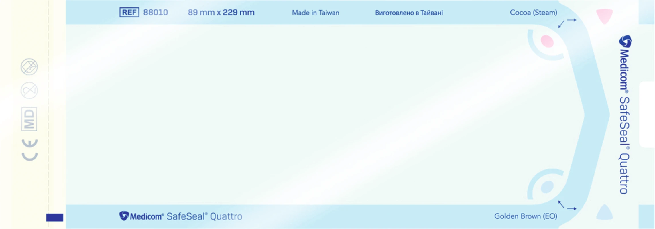 Medicom® SafeSeal® Quattro Sterilisationstüten Packung 200 Stück 89 x 229 mm