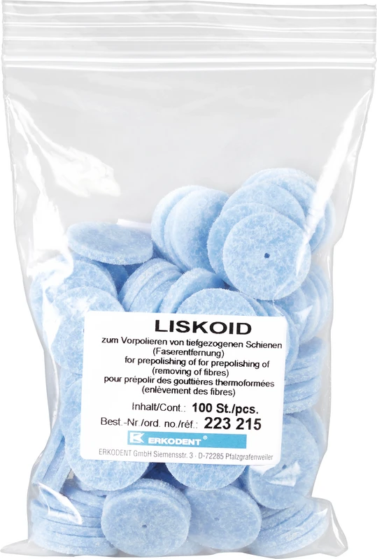 LISKOID Packung 100 Stück unmontiert, blau, 4 Stützscheiben