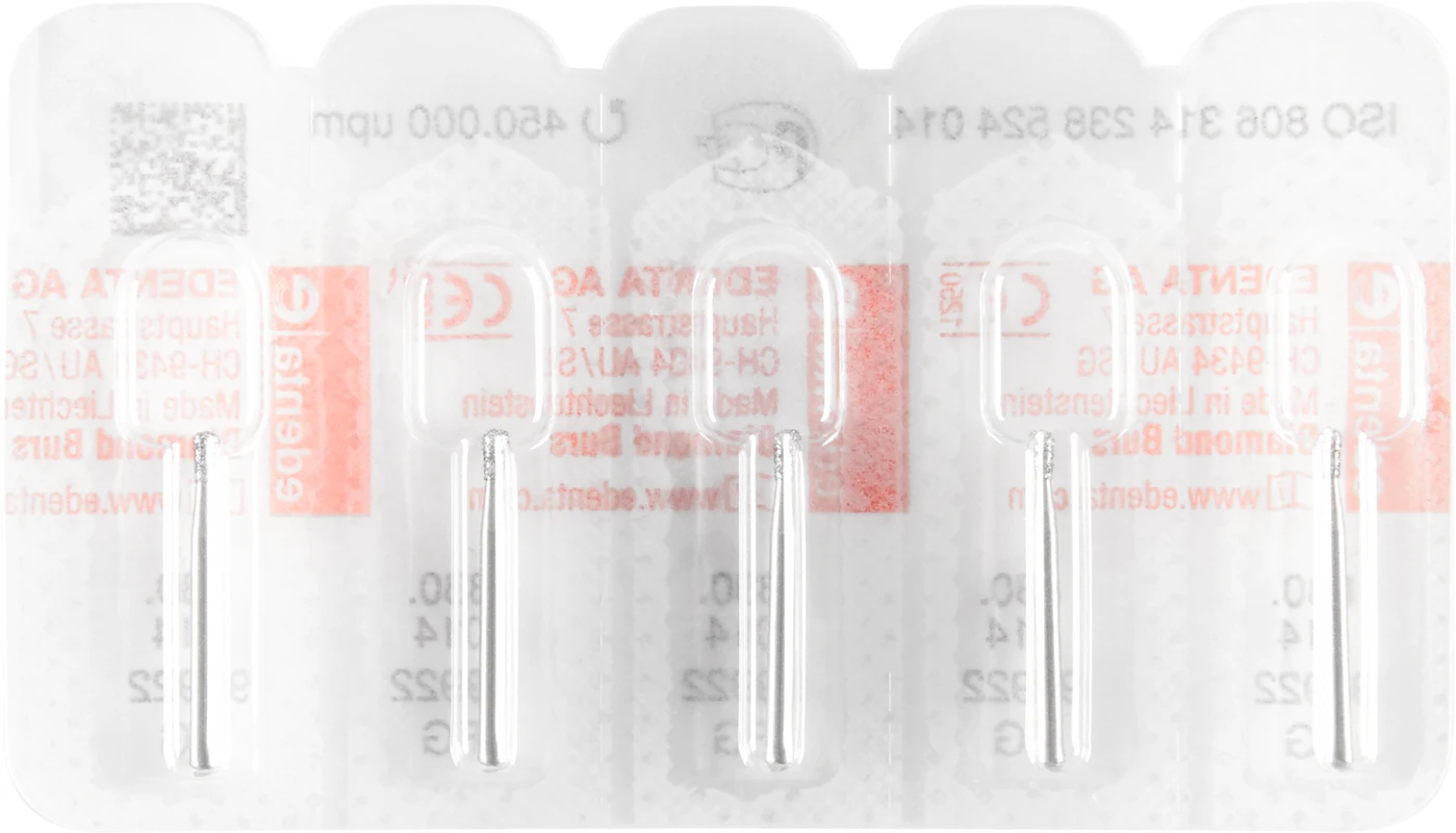 Diamanten 830 Packung 5 Stück Standard, FG, Figur 238 Birne, 2,7 mm, ISO 014