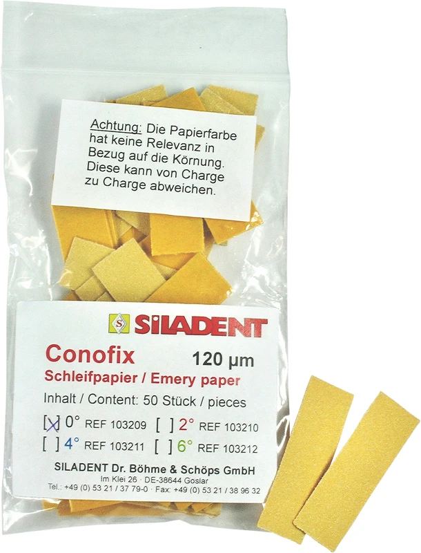 Conofix Packung 50 Stück 0°, 120 µm