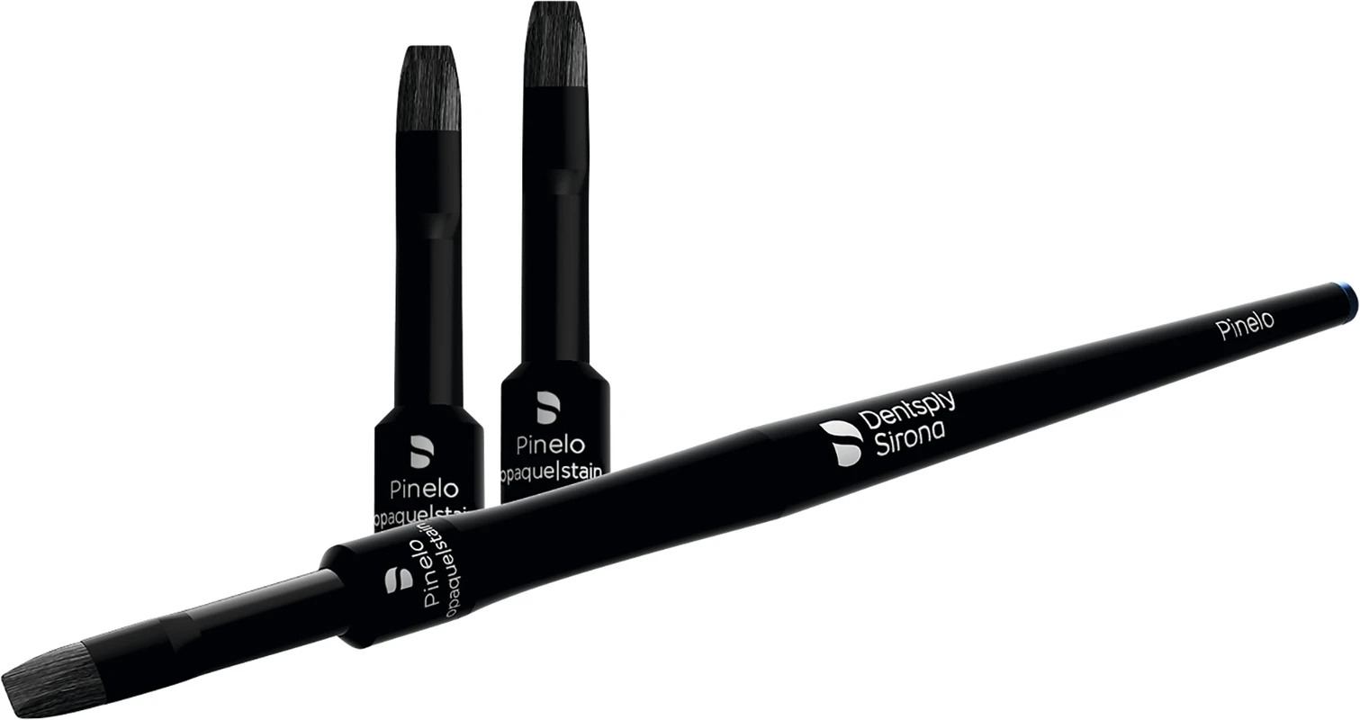 Pinelo Keramikpinsel Packung 2 Pinselspitzen opaque/stain