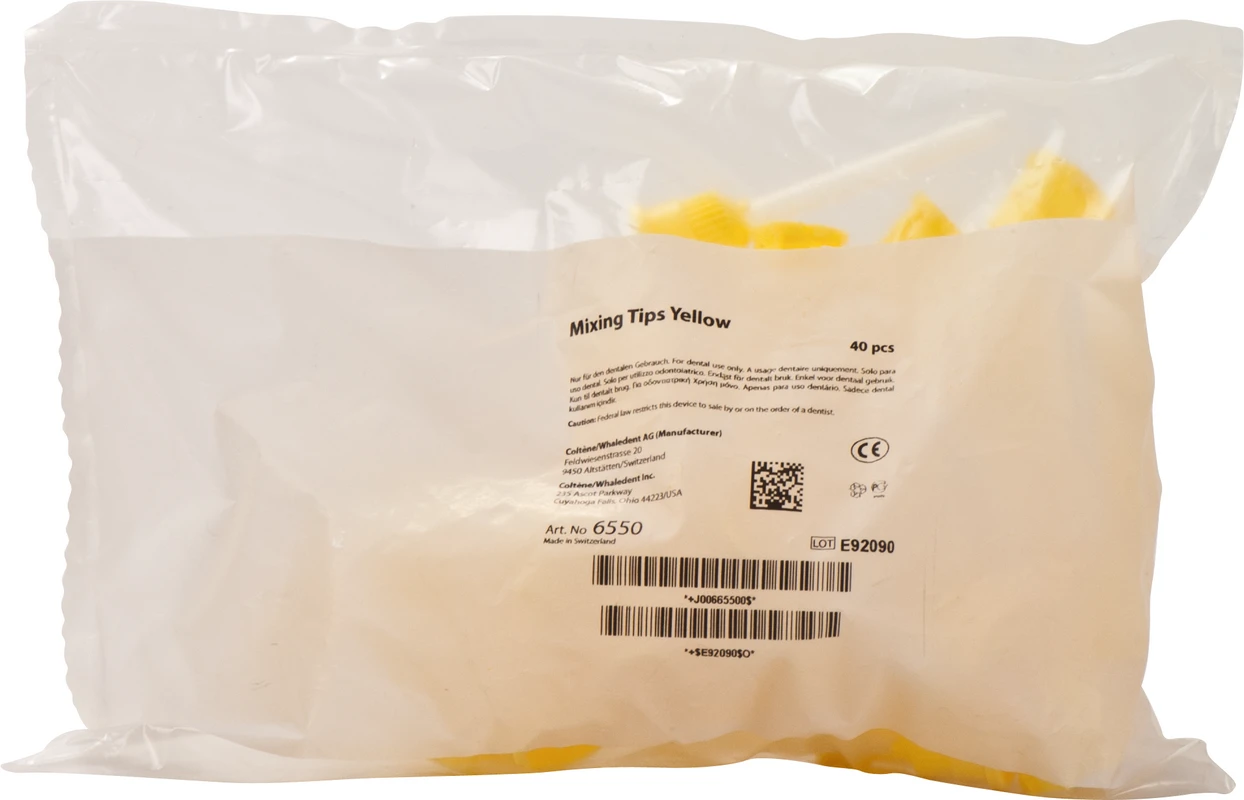 Mixing Tips Yellow Packung 40 Stück gelb, klein