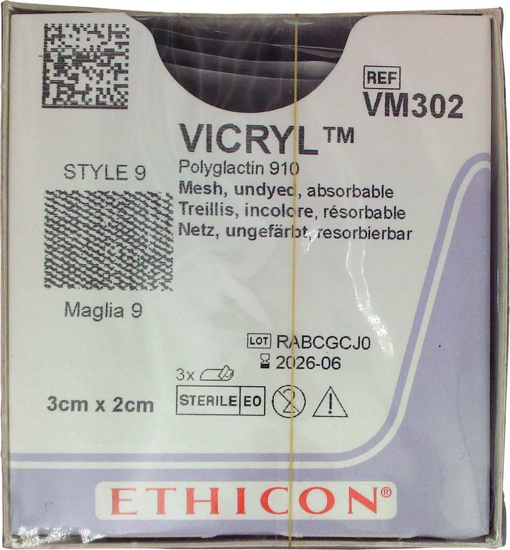 VICRYL™ Netz Packung 3 Stück VM302, 3 X 2 cm