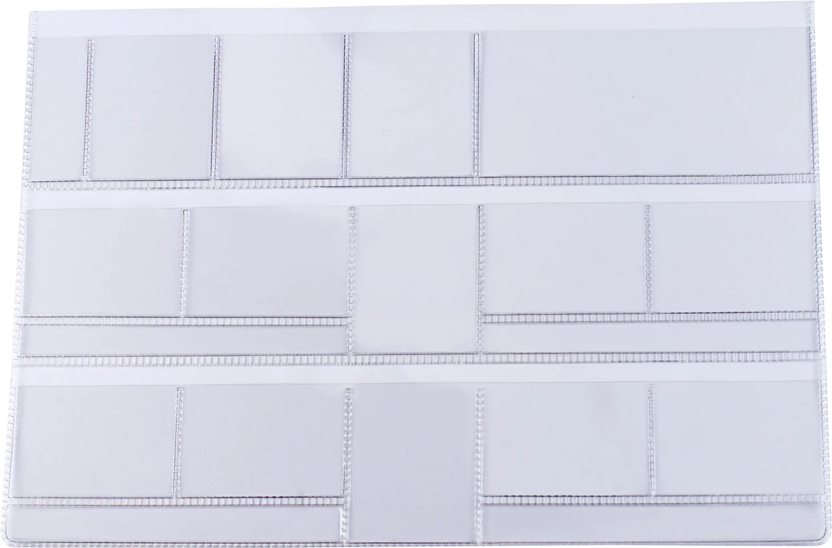 Dentalfilmtasche Packung 50 Stück Filmformat 3 x 4 cm für 13 Zahnfilme (8 x quer/5 x hoch) mit Datenfeld, ohne Lochung, Nr. 80252