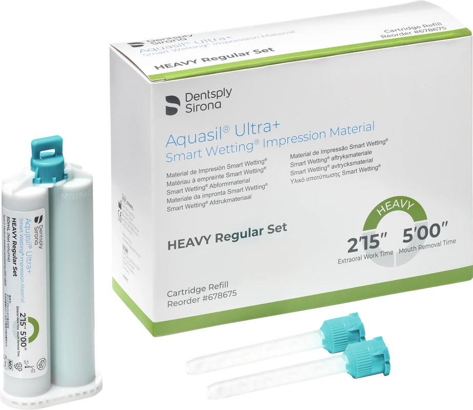 Aquasil® Ultra+ Nachfüllpackung 4 x 50 ml Doppelkartusche Heavy Regular Set, Zubehör